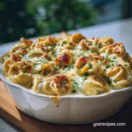 Alfredo Tortellini Bake: Velvety Creaminess