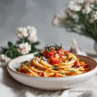 Creamy Tomato Garlic Pasta Recipe with Blistered Tomatoes