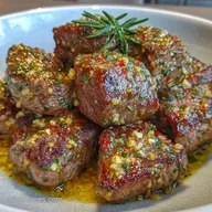 Crockpot Steak Bites with Garlic Butter