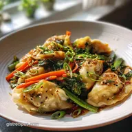Potsticker Stir Fry with Snap Peas in 25 Minutes