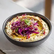 Winter Hummus Bowl with Roasted Vegetables and Chicken