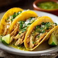 Crockpot Salsa Verde Chicken Tacos Recipe