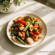 Sheet Pan Cashew Chicken for 4 Servings with Ginger Glaze
