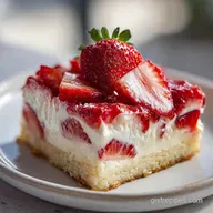 Strawberry Shortcake Cheesecake Bars