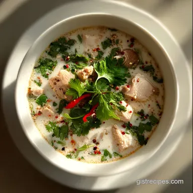 Authentic Tom Kha Gai Soup Recipe for 4 Servings Recipe Card