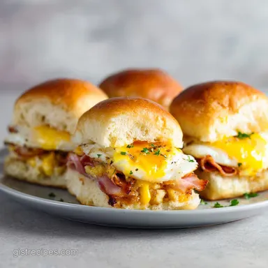 Breakfast Sliders: Baked with Hawaiian Rolls in 40 Minutes Recipe Card
