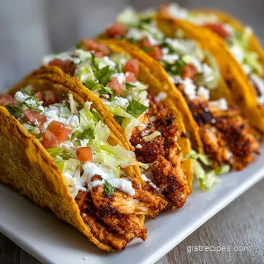 Baked Chicken Tacos in 30 Minutes Recipe Card