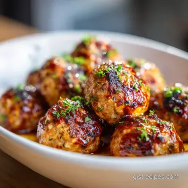 BBQ Meatball Recipe for 8 Servings, Tender Recipe Card