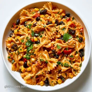 Black Bean and Corn Pasta Salad: 25 Min Recipe Card