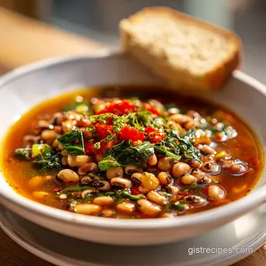 Black Eyed Pea Soup Recipe with Ham Hocks Recipe Card