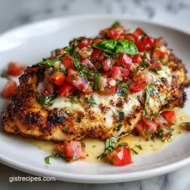 Bruschetta Chicken in 31 Minutes Recipe Card