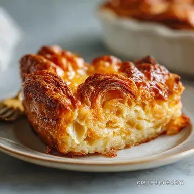 Croissant Breakfast Casserole with Bacon for 8 Recipe Card