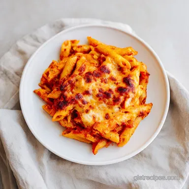 Cheesy Baked Mostaccioli Pasta for 8 Servings