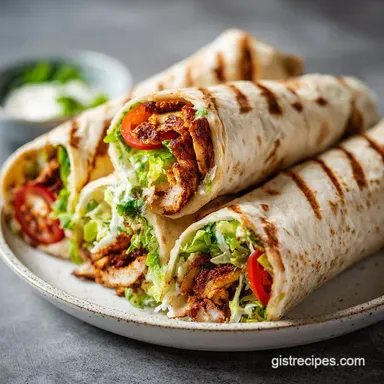 Chicken Shawarma Wrap for 4 Servings Recipe Card