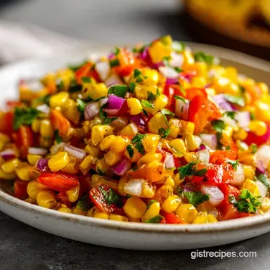 Chipotle Corn Salsa Recipe Copycat Ready in 10 Minutes Recipe Card