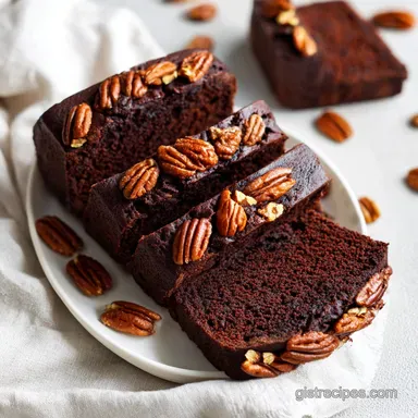 Chocolate Pecan Loaf with Browned Butter Recipe Card
