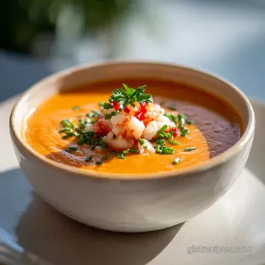 Crab and Shrimp Bisque Recipe for 4 Servings Recipe Card