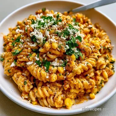 Corn Pasta Salad with Cotija Cheese
