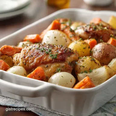 Chicken & Sweet Potato Fall Dinner Meal Recipe Card