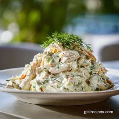 Dill Pickle Chicken Salad Recipe for 4 Servings Recipe Card
