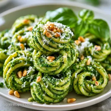 Easy Basil Pesto Dinner in 20 Minutes Recipe Card