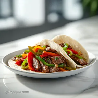 Flank Steak Fajitas for 4 Servings, Pan-Seared