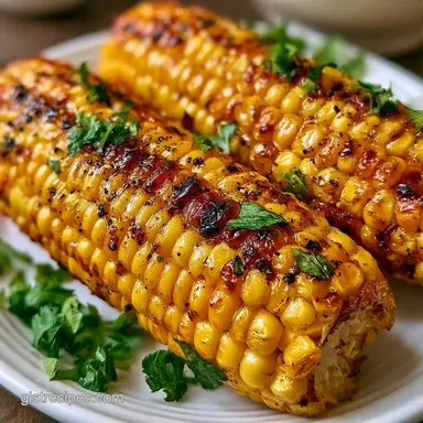 Grilled Corn on the Cob for 4 Servings Recipe Card