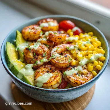 Grilled Shrimp Bowl with Avocado Corn Salsa for 4 Servings