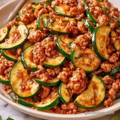 Ground Beef Zucchini Casserole for 6