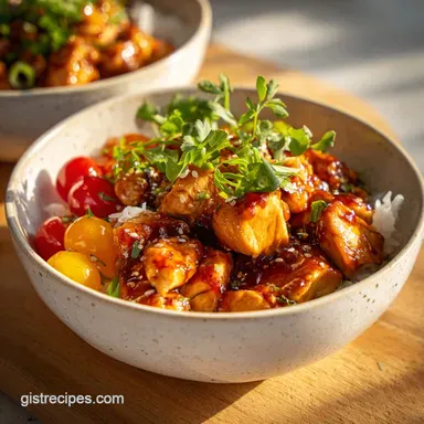 Easy Lunch Meal Prep with Honey Ginger Chicken Recipe Card