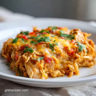 Mexican Chicken Casserole in 30 Minutes with Shredded Chicken Recipe Card