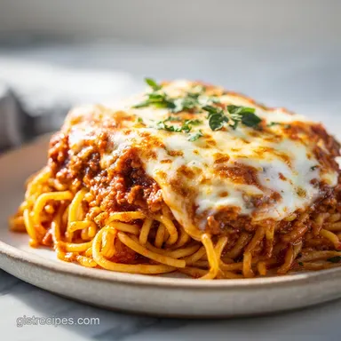 Million Dollar Spaghetti for 8 Servings Recipe Card