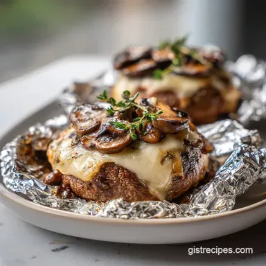 Mushroom Swiss Burgers for 4 Servings