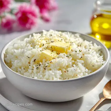 Parmesan Garlic Rice for 4 Servings Recipe Card