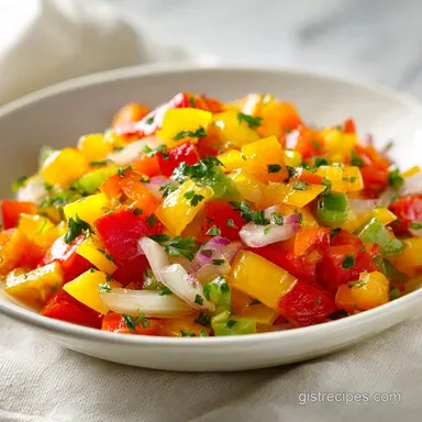 Pickled Pepper Onion Relish: Tangy Crisp Recipe Card