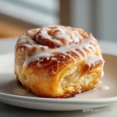 Puff Pastry Cinnamon Rolls with Maple Icing Recipe Card