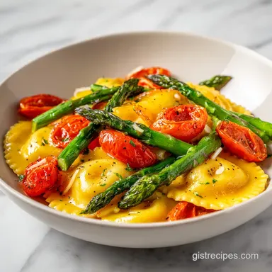 Ravioli with Tomatoes & Asparagus: 25 Min