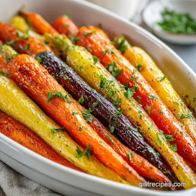 Roasted Carrots for 4 Servings with Mahogany Caramelized Edges Recipe Card