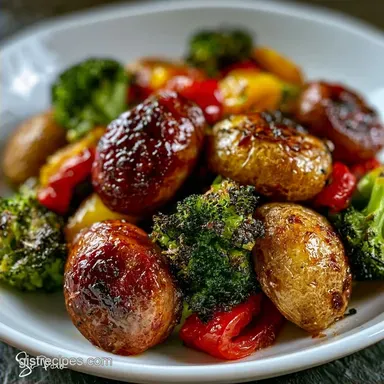 Sheet Pan Sausage Dinner for 4 Servings