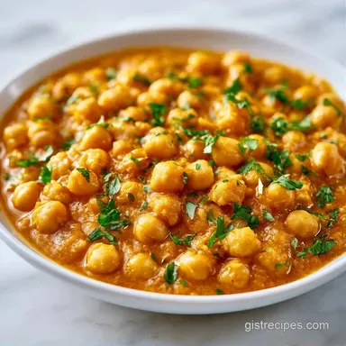Simple Chickpea Curry with Coconut Milk Recipe Card