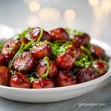 Smoked Sausage Cranberry Bites for 10 Servings Recipe Card