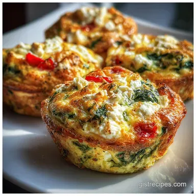 Spinach Feta Egg Muffins: Total 35 Min Recipe Card