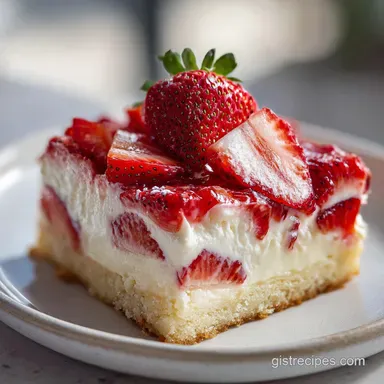 Strawberry Shortcake Cheesecake Bars for 16