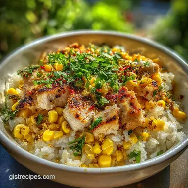 Street Corn Chicken Bowl Ready in 30 Min | High Protein Rice Bowl