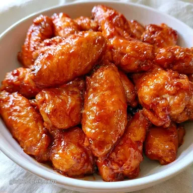 Sweet Hot Chicken Wings: Crispy Baked Recipe Card