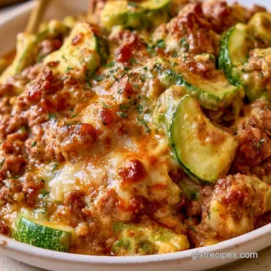 Zucchini Beef Casserole in 50 Minutes