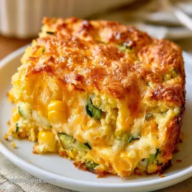 Zucchini Cornbread Casserole for 8
