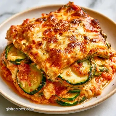 Zucchini Parmesan Casserole for 6 Servings Recipe Card