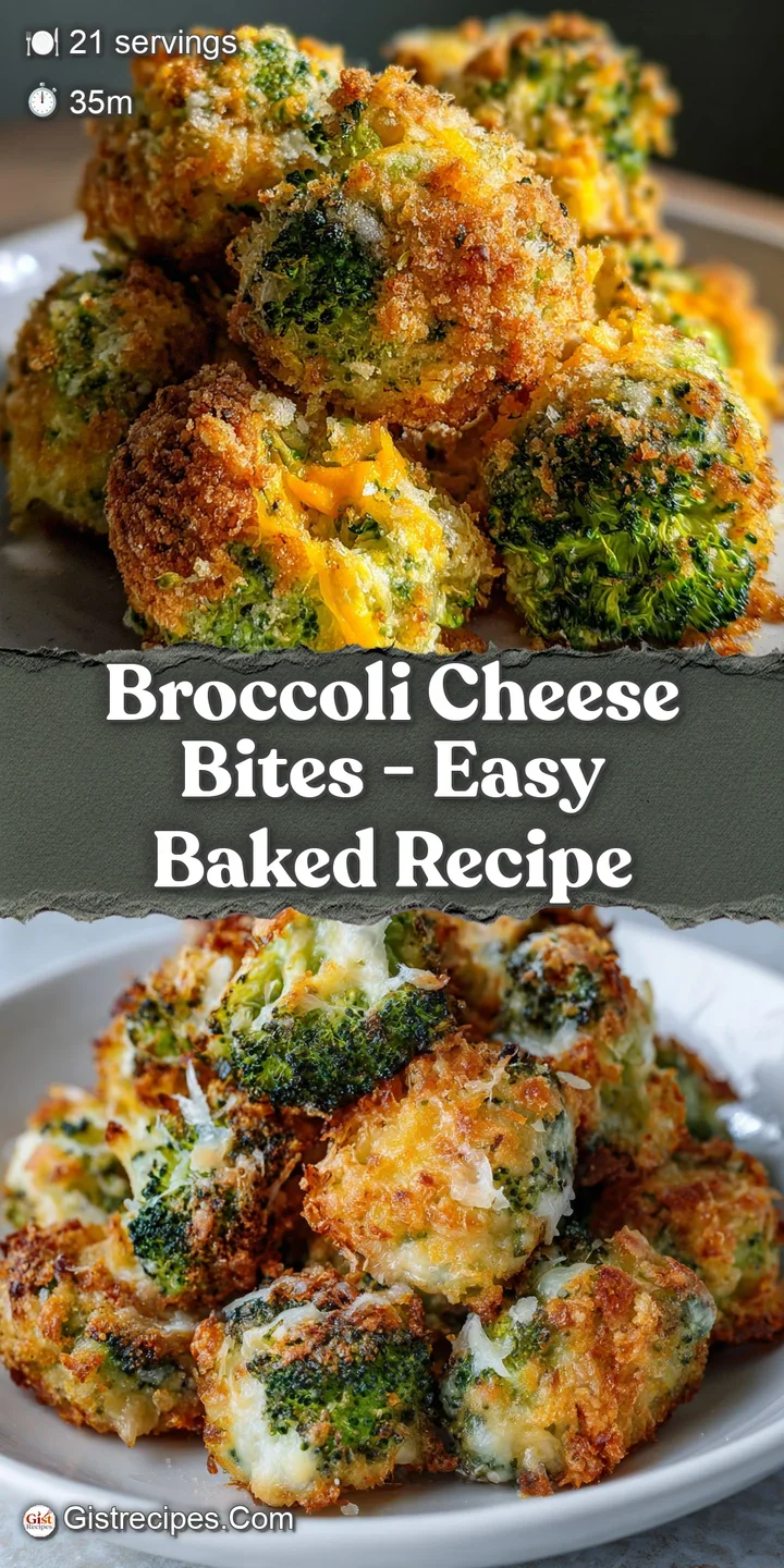 Close-up reveals the crispy, golden crust and bright green broccoli florets in these savory cheese bites. An irresistible,...