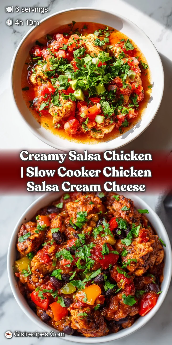 Juicy chicken chunks coated in a luscious, creamy salsa sauce, with a slight sheen catching the light.